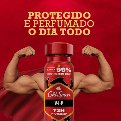Desodorante Aerosol Spray Old Spice Vip Masculino 72h 150ml - Shopmano