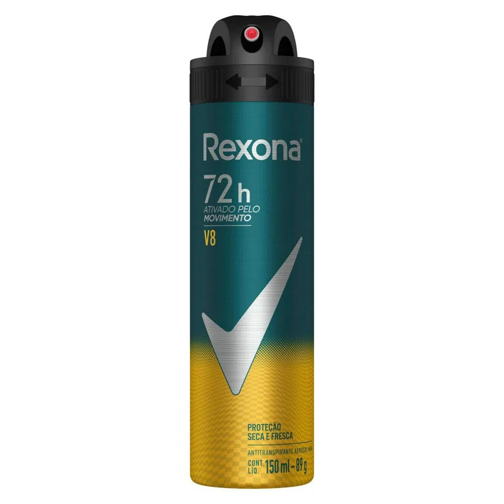 Desodorante Aerosol V8 Rexona Men 150ml - Shopmano
