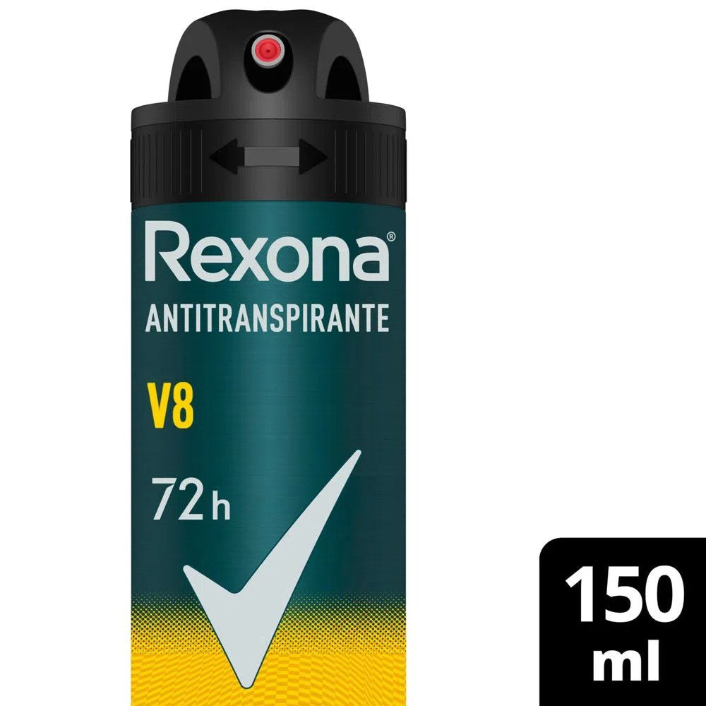 Desodorante Aerosol V8 Rexona Men 150ml - Shopmano