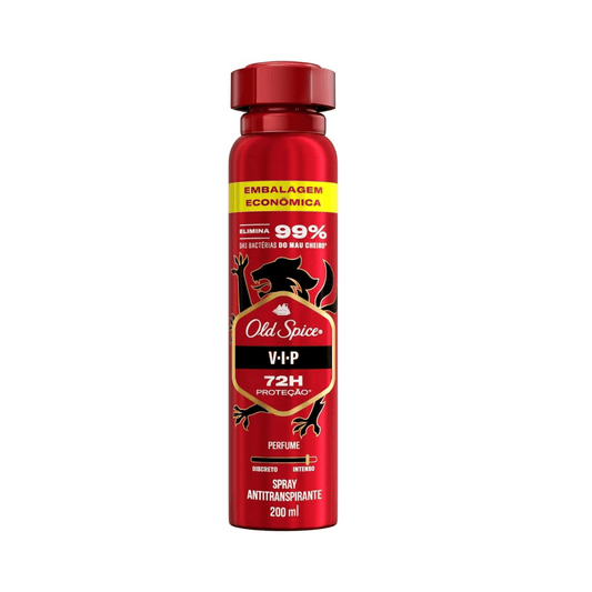 Desodorante Antitranspirante Spray Old Spice Vip 72h 200ml - Shopmano
