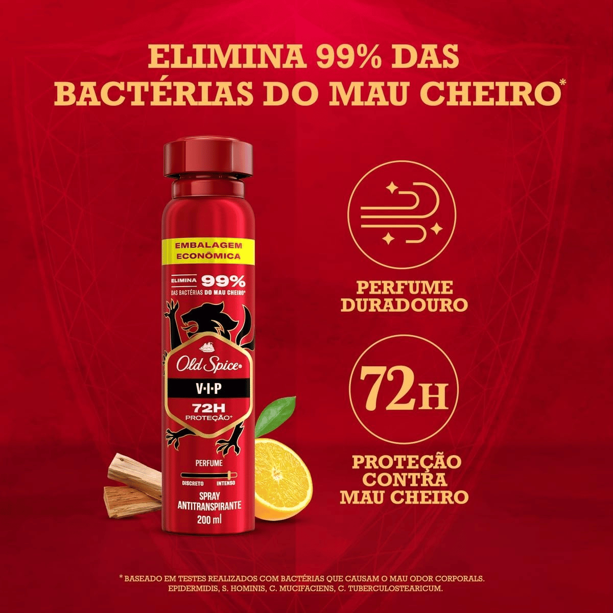 Desodorante Antitranspirante Spray Old Spice Vip 72h 200ml - Shopmano