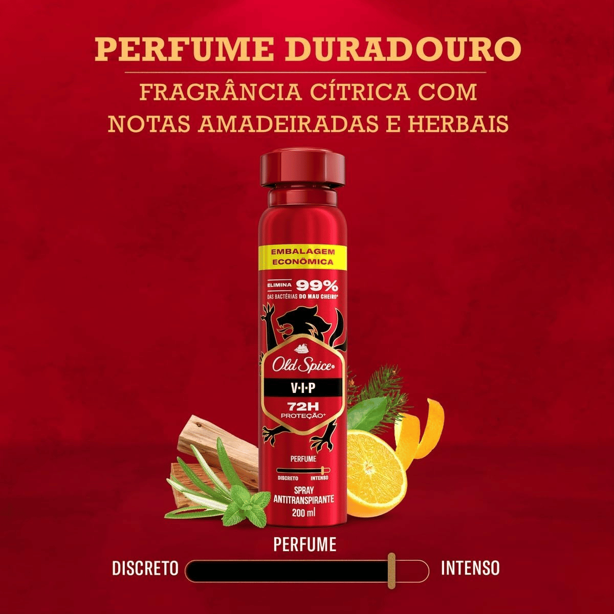 Desodorante Antitranspirante Spray Old Spice Vip 72h 200ml - Shopmano