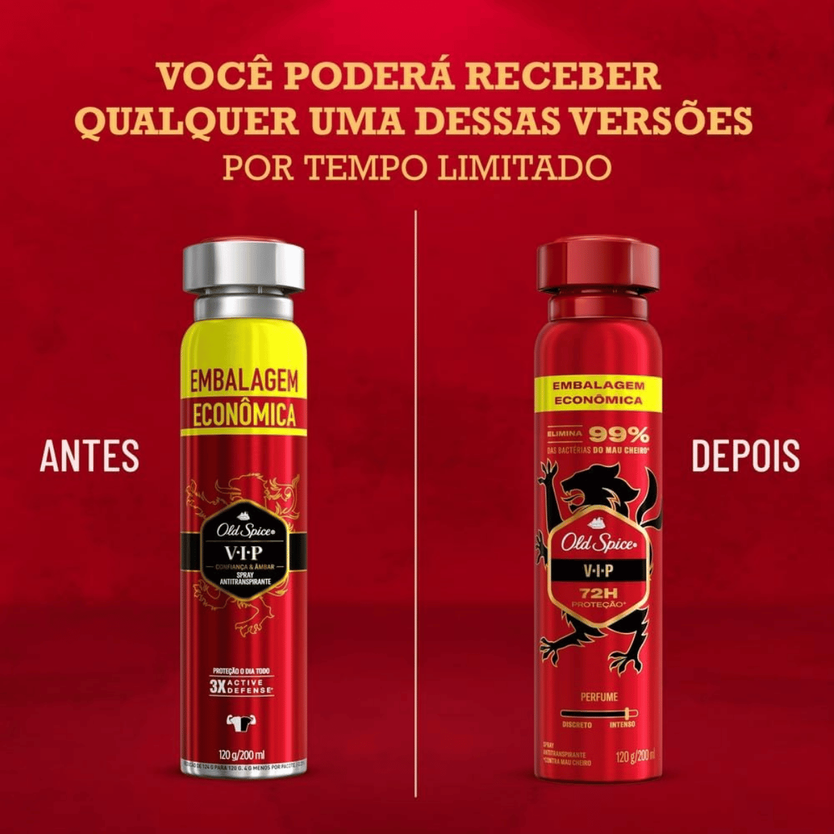 Desodorante Antitranspirante Spray Old Spice Vip 72h 200ml - Shopmano