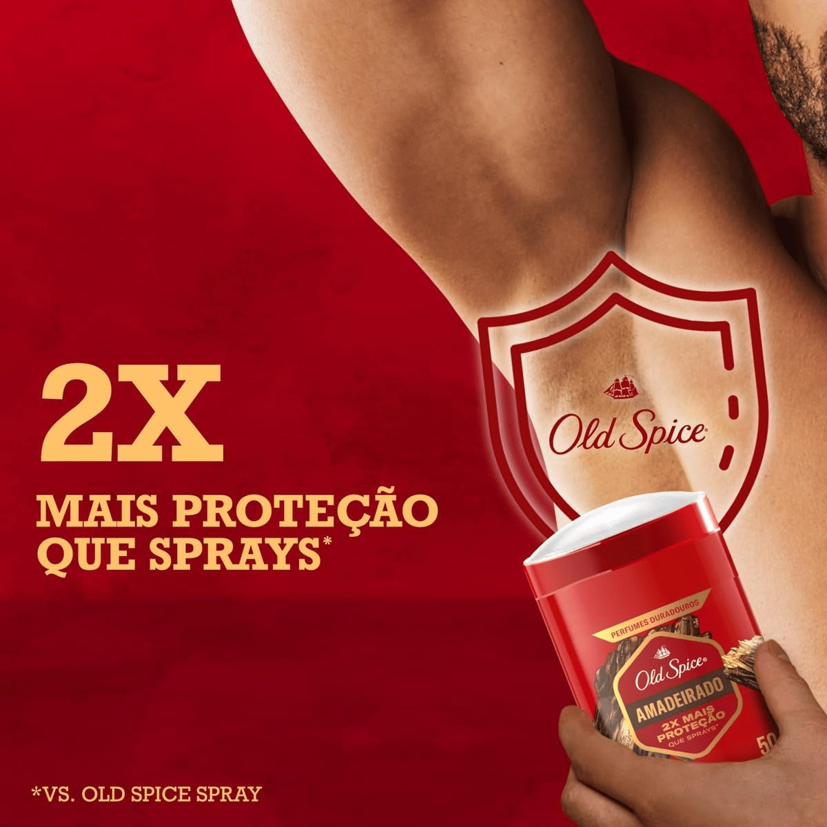 Desodorante em Barra Old Spice Amadeirado 50g - Shopmano