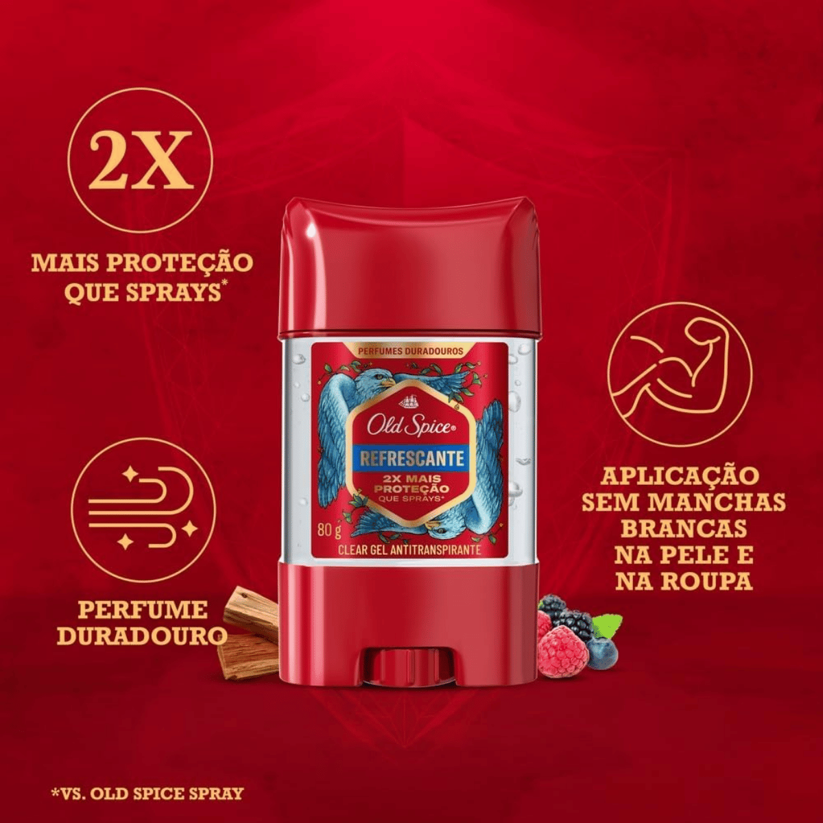 Desodorante Gel Old Spice Refrescante Masculino 80g - Shopmano