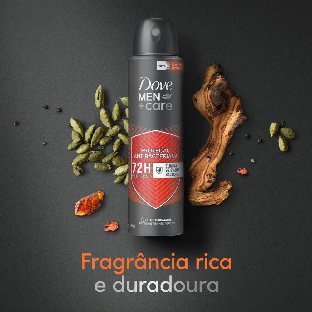 Desodorante Proteção Antibacteriana 72h Dove Men Care 150ml - Shopmano