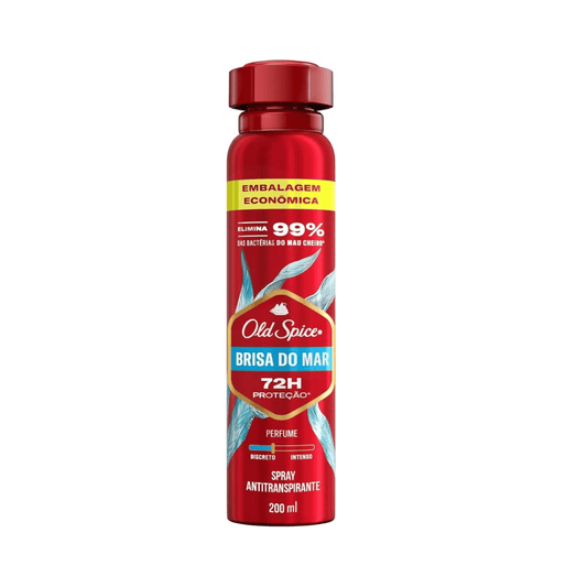 Desodorante Spray Old Spice Brisa do Mar Masculino 72h 200ml - Shopmano