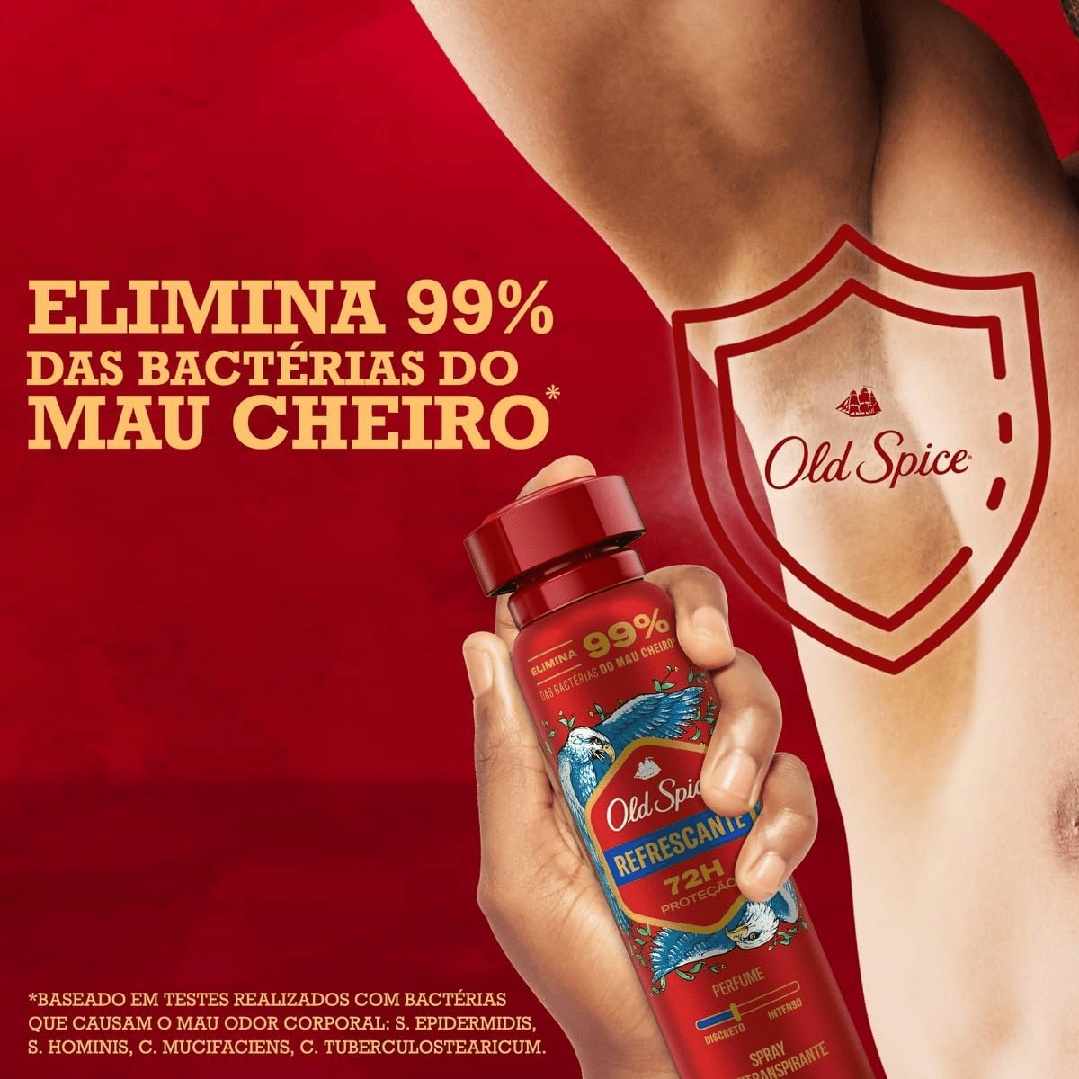 Desodorante Spray Old Spice Refrescante Masculino 72h 150ml - Shopmano