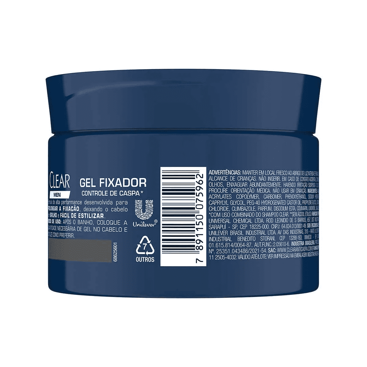 Gel Clear Men Controle De Caspa 300g