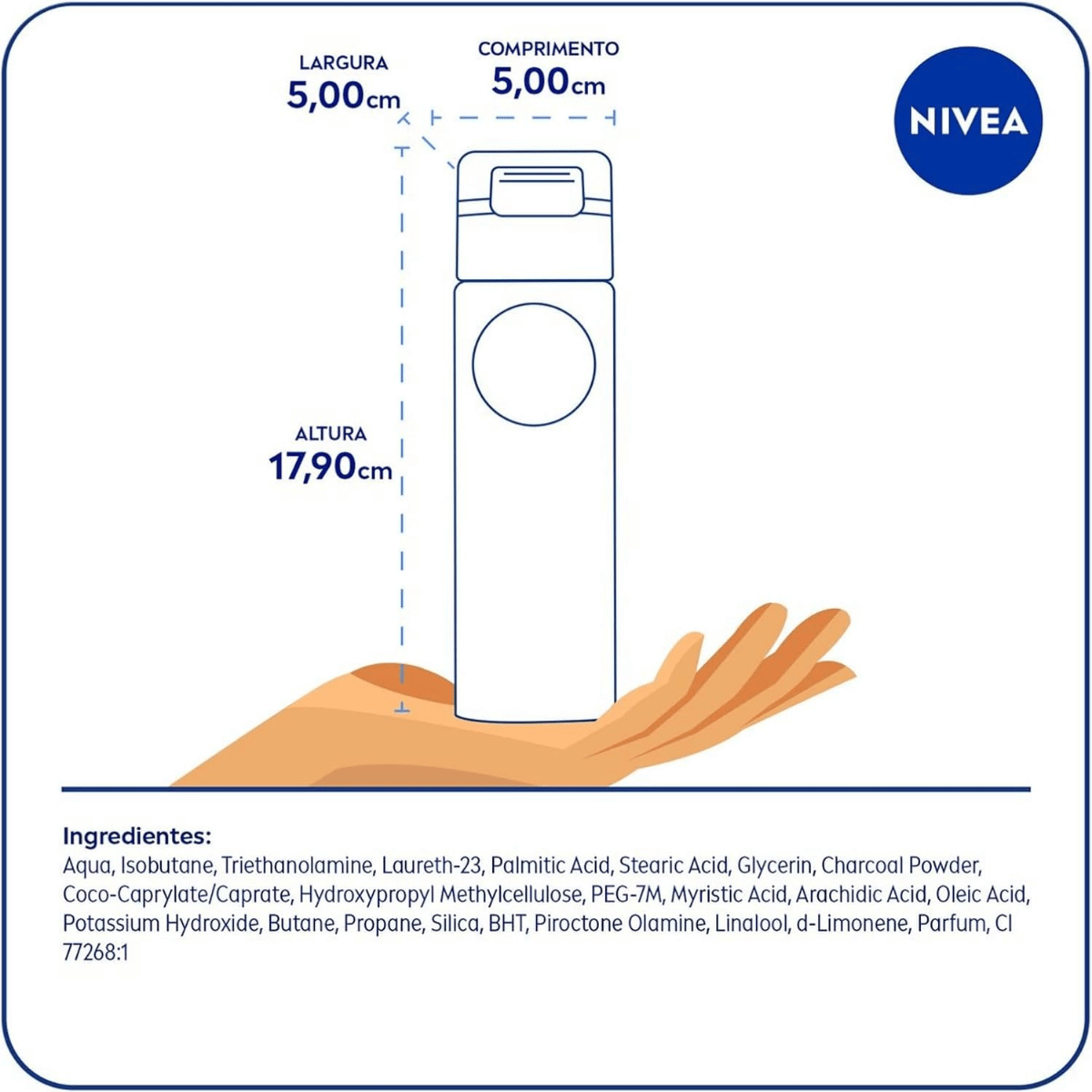 Espuma de Barbear Carvão Ativado Nivea Men Deep Suave 200ml - Shopmano