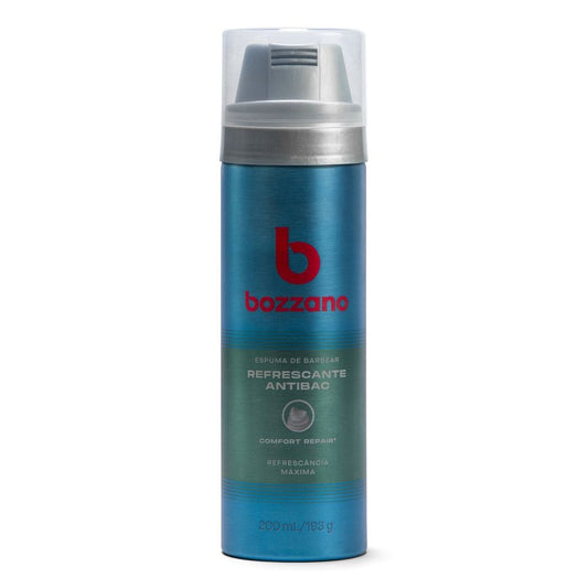 Espuma de Barbear Refrescante Antibac Bozzano 193g - Shopmano