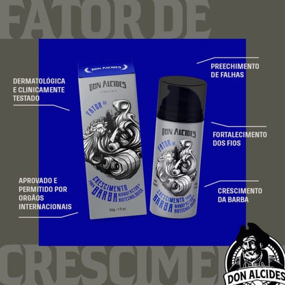 Fator De Crescimento Para Barba Nanofactor Don Alcides 30g - Shopmano