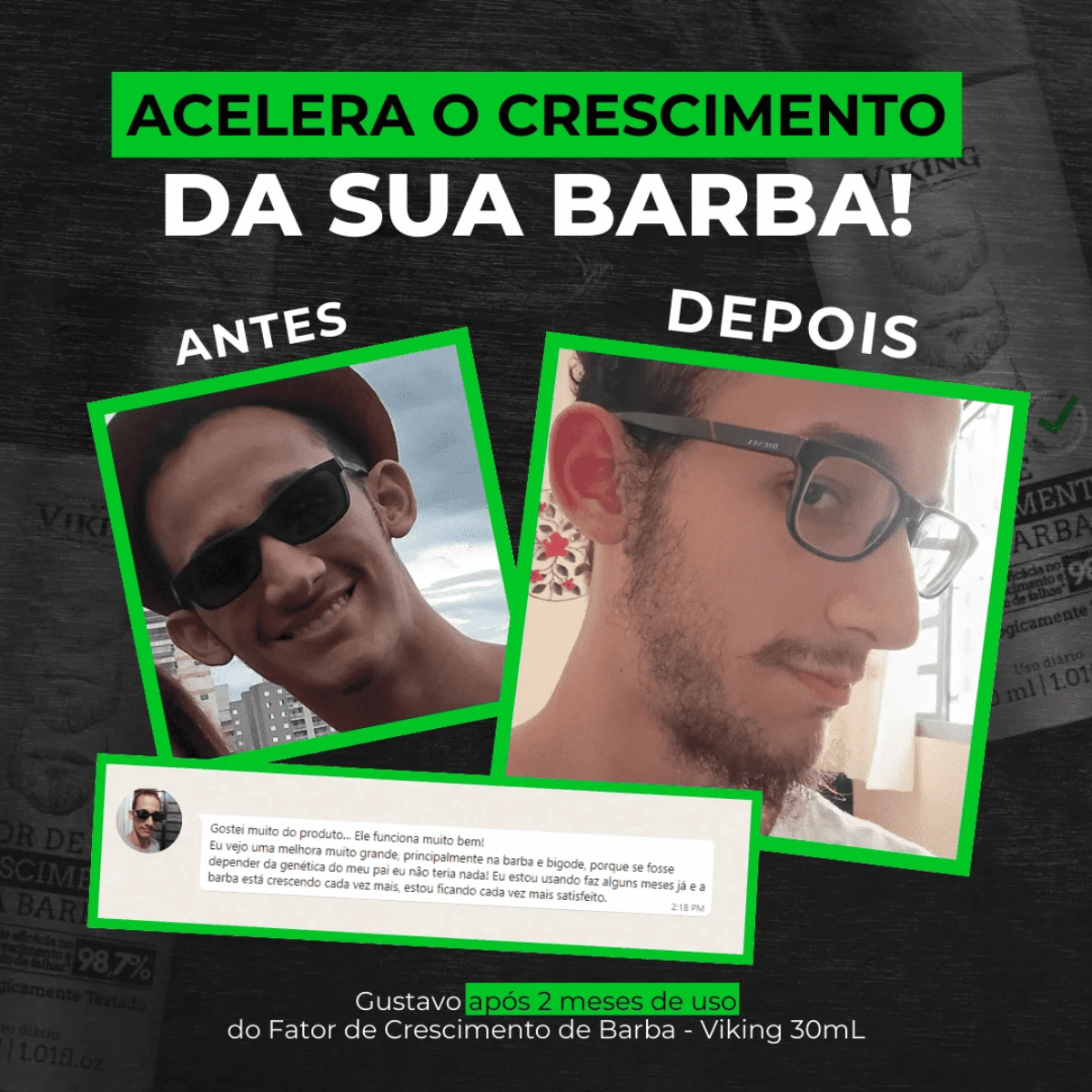 Fator de Crescimento para Barba Viking 30ml - Shopmano