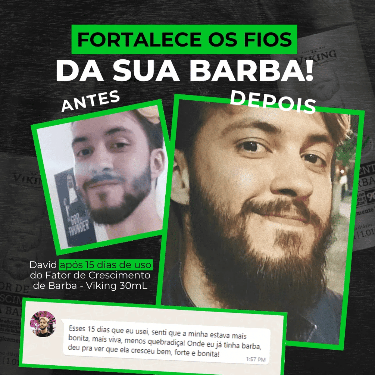 Fator de Crescimento para Barba Viking 30ml - Shopmano