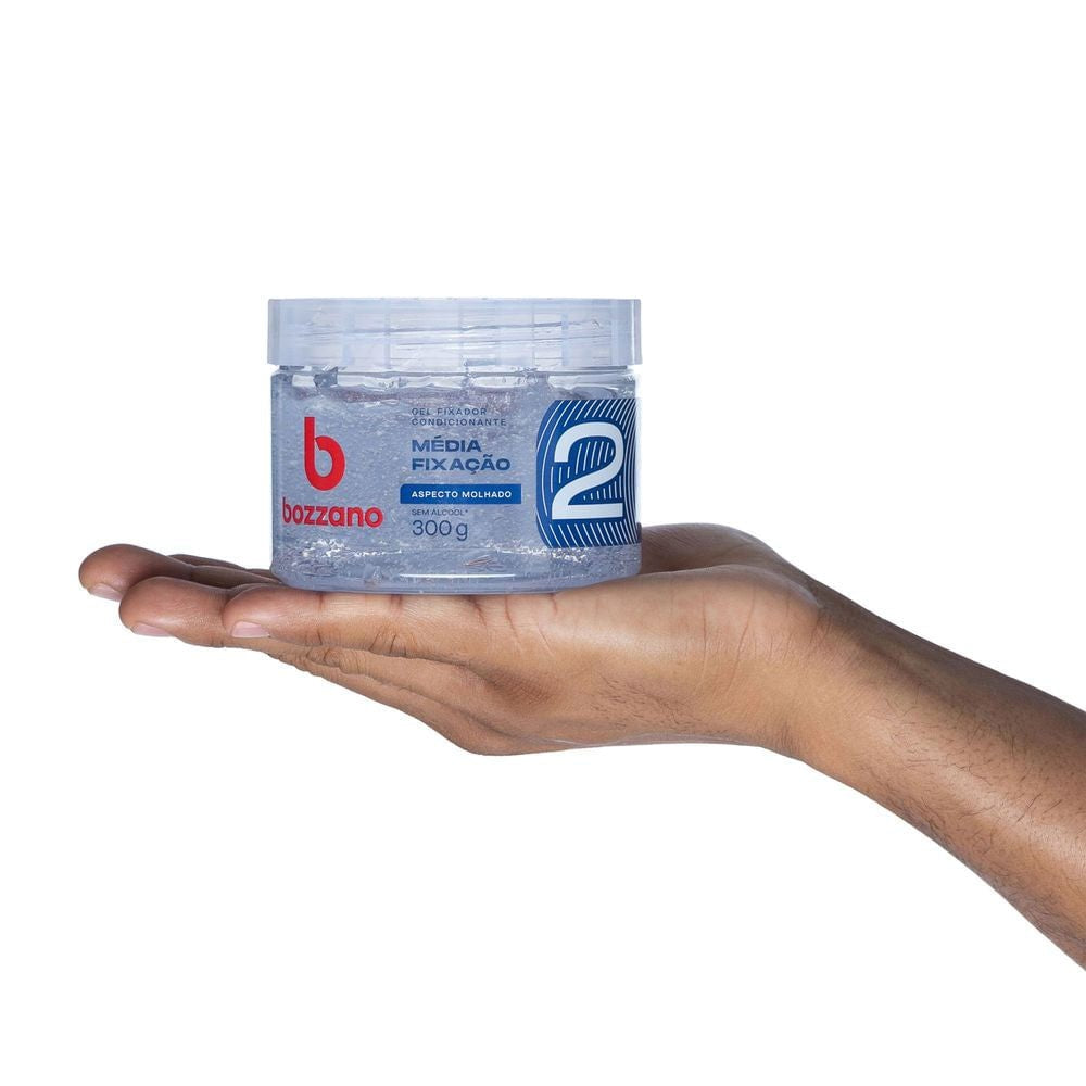 Gel Condicionador Efeito Molhado Média Fixação Bozzano 300g - Shopmano