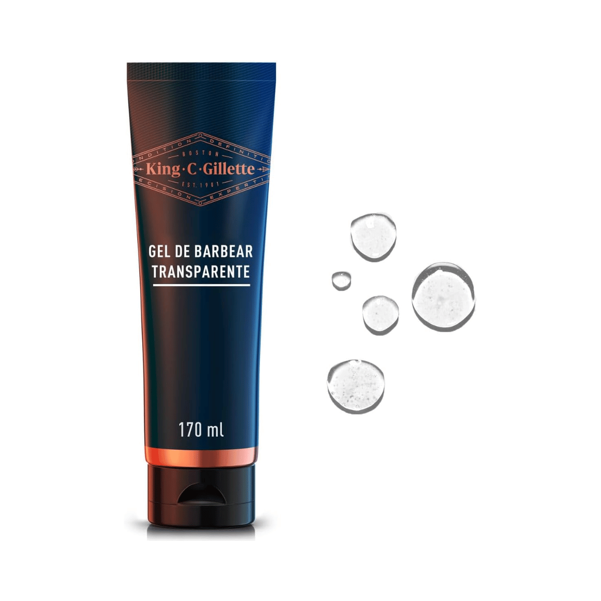 Gel de Barbear Transparente King C. Gillette 170ml - Shopmano