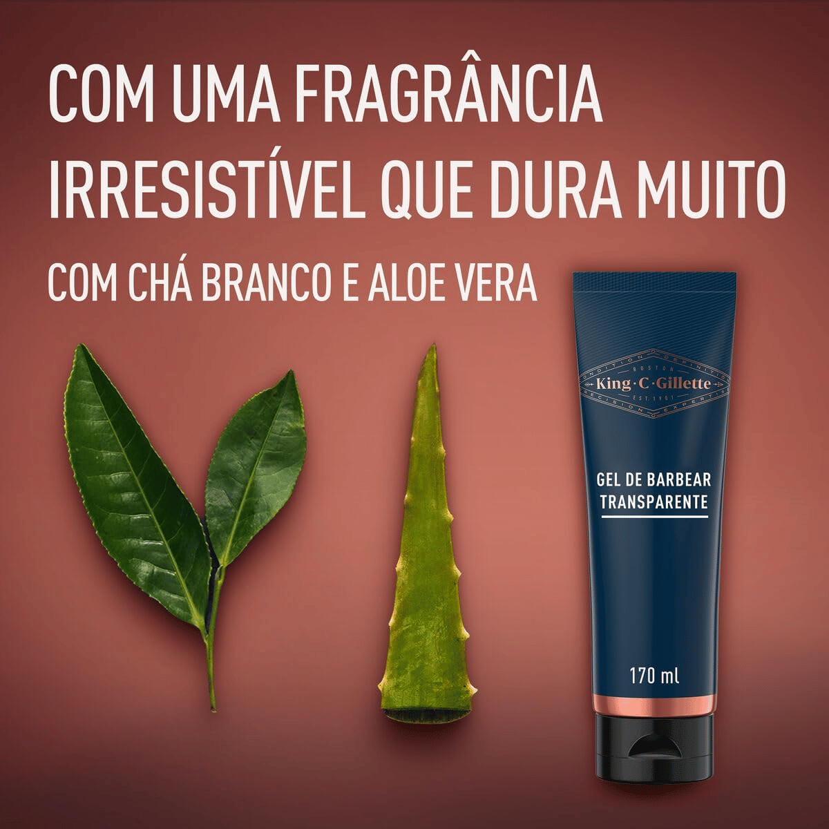 Gel de Barbear Transparente King C. Gillette 170ml - Shopmano