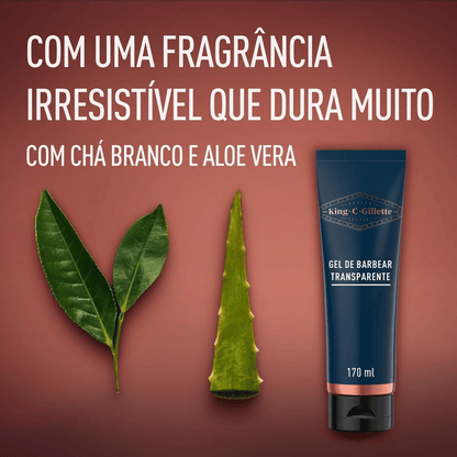 Gel de Barbear Transparente King C. Gillette 170ml - Shopmano