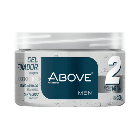 Gel Fixador Above Brilho Molhado Fixação Média 2 300g - Shopmano