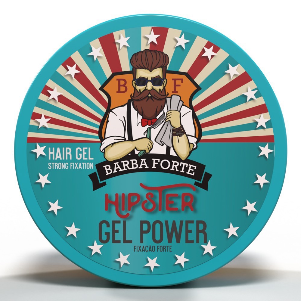 Gel Power Hipster Barba Forte 200g - Shopmano
