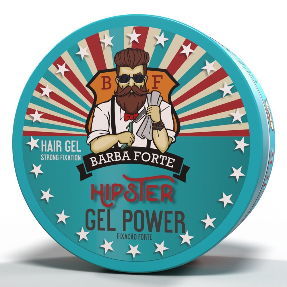 Gel Power Hipster Barba Forte 200g - Shopmano