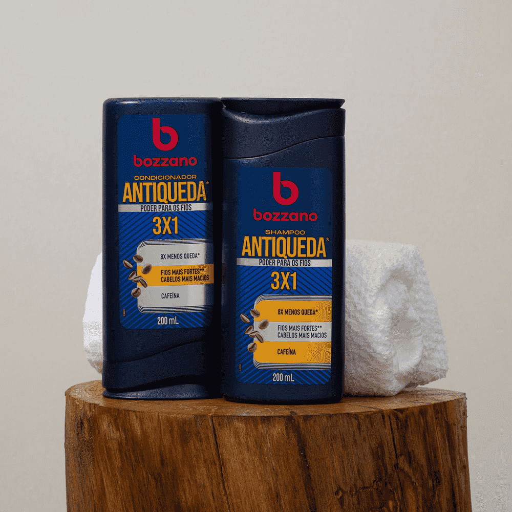 Kit Antiqueda Bozzano Shampoo e Condicionador 200ml - Shopmano