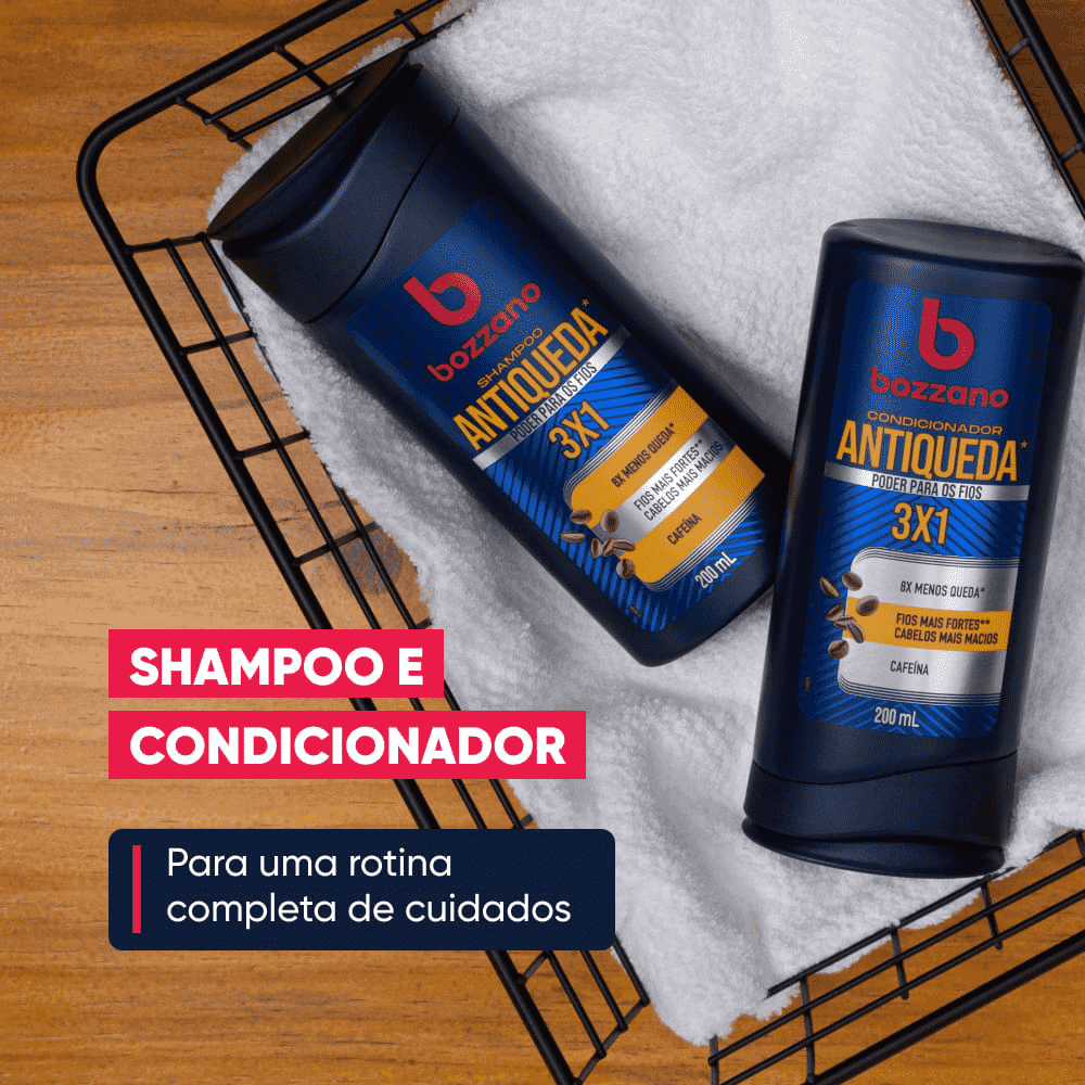 Kit Antiqueda Bozzano Shampoo e Condicionador 200ml - Shopmano