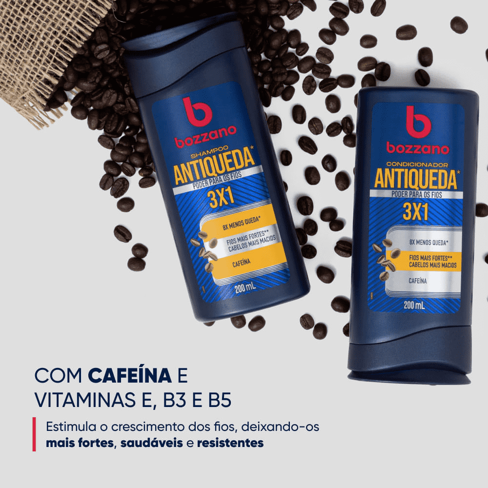 Kit Antiqueda Bozzano Shampoo e Condicionador 200ml - Shopmano