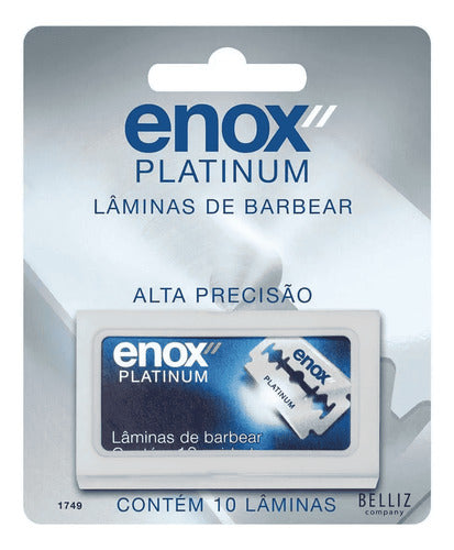 Kit Aparelho De Barbear Enox Clássico E Lâminas De Barbear - Shopmano