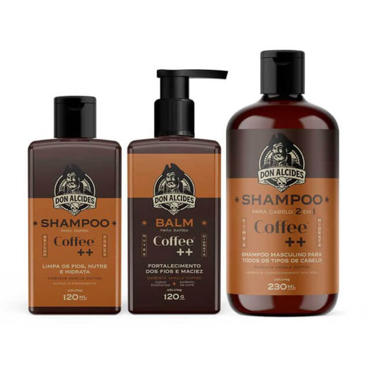 Kit Balm e Shampoo Barba e Cabelo Coffee ++ Don Alcides - Shopmano