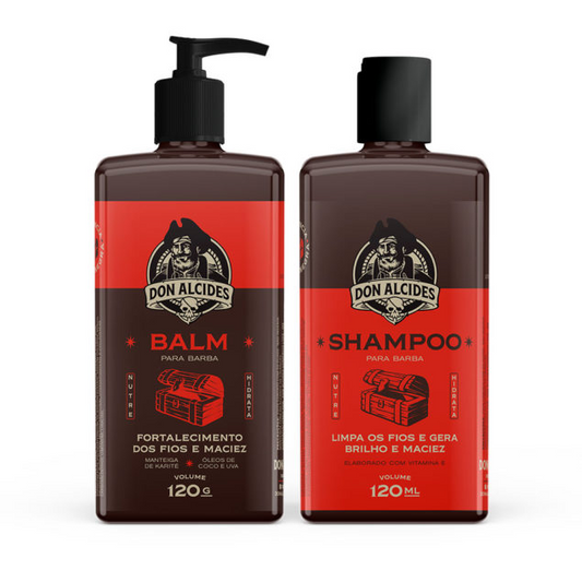 Kit Balm e Shampoo de Barba Barba Negra Don Alcides - Shopmano