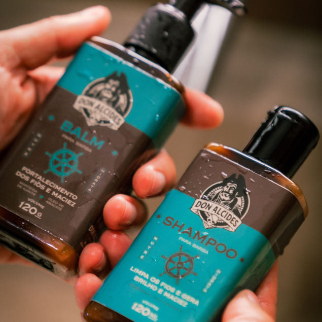 Kit Balm e Shampoo Para Barba Calico Jack Don Alcides - Shopmano
