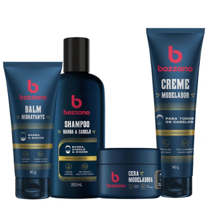 Kit Bozzano Cera Shampoo Balm E Creme De Cabelo - Shopmano