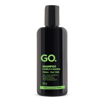 Kit Cabelo e Barba Shampoo + Óleo Em Creme Tea Tree Go Man - Shopmano