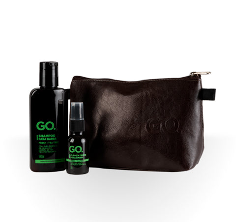 Kit Cabelo e Barba Shampoo + Óleo Em Creme Tea Tree Go Man - Shopmano
