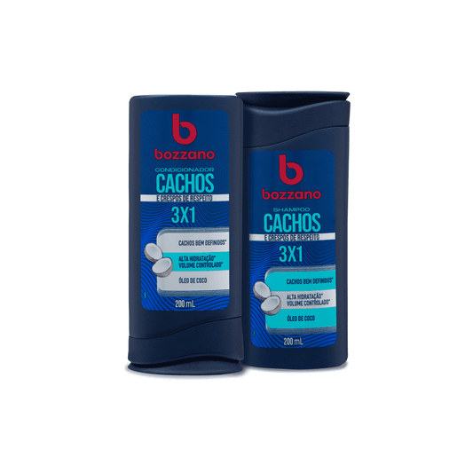 Kit Cachos e Crespos Bozzano Shampoo e Condicionador 200ml - Shopmano