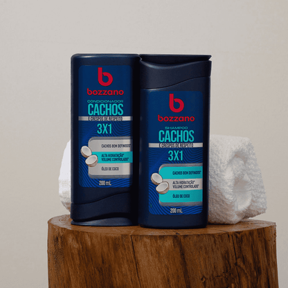 Kit Cachos e Crespos Bozzano Shampoo e Condicionador 200ml - Shopmano