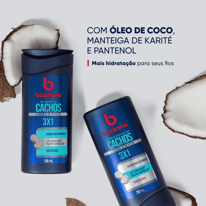 Kit Cachos e Crespos Bozzano Shampoo e Condicionador 200ml - Shopmano