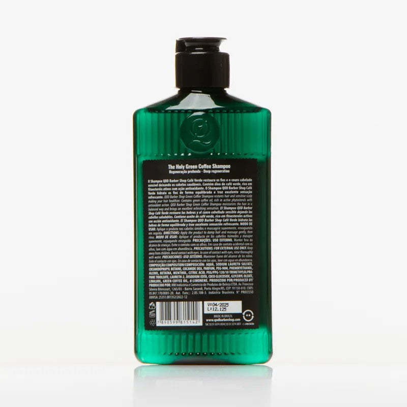 Kit Café Verde Shampoo + Sérum Anti-Idade QOD Barber Shop - Shopmano