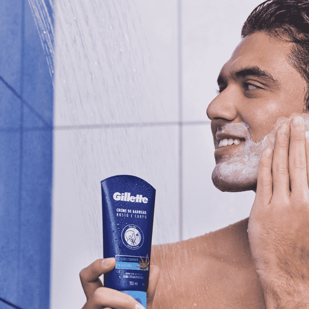 Kit Carga Gillette Mach3 + Creme de Barbear Rosto e Corpo 150ml - Shopmano