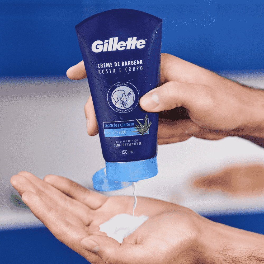 Kit Carga Gillette Mach3 + Creme de Barbear Rosto e Corpo 150ml - Shopmano