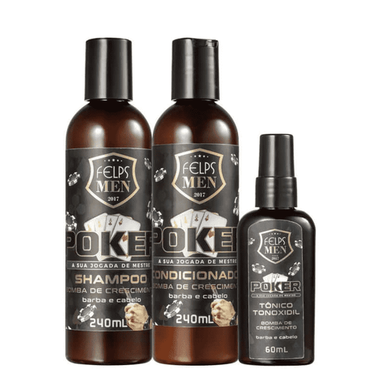 Kit Felps Professional Men Poker Bomba de Crescimento Trio - Shopmano