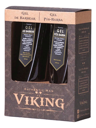 Kit Gel De Barbear E Gel Pós Barba Tradition Viking - Shopmano