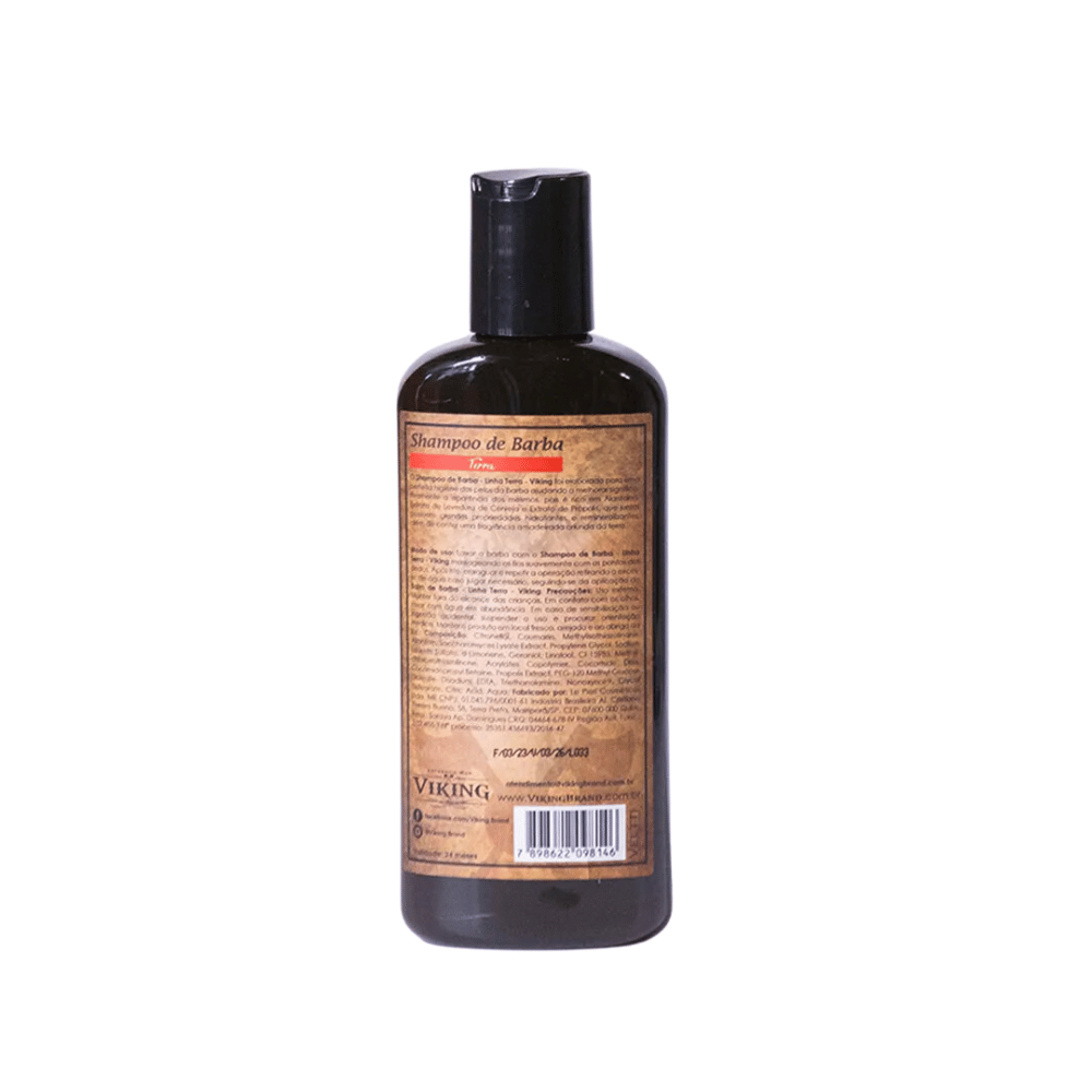 Kit Necessaire Shampoo e Condicionador de Barba Terra Viking - Shopmano