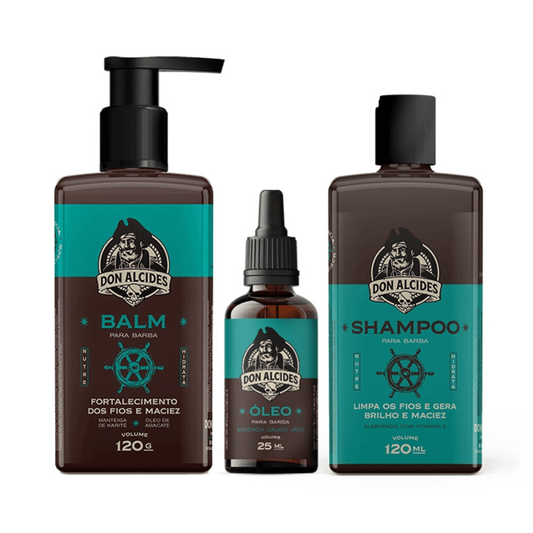 Kit Shampoo Balm e Óleo Calico Jack Don Alcides - Shopmano