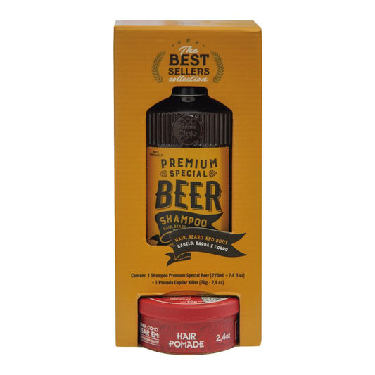 Kit Shampoo Special Beer + Pomada Killer QOD Barber Shop - Shopmano
