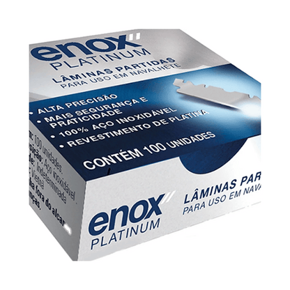Lâmina de Barbear Enox 1/2 Platinum 100 Unidades - Shopmano