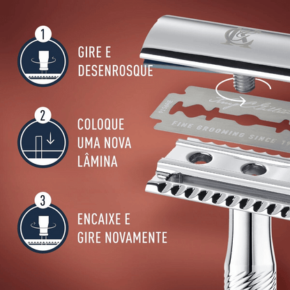 Lâminas Para Barbeador King C. Gillette Platinum Duplo Fio 10 Un - Shopmano