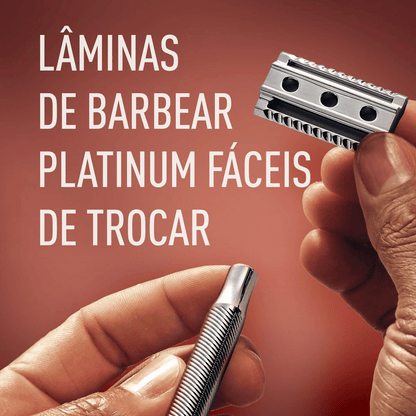 Lâminas Para Barbeador King C. Gillette Platinum Duplo Fio 10 Un - Shopmano