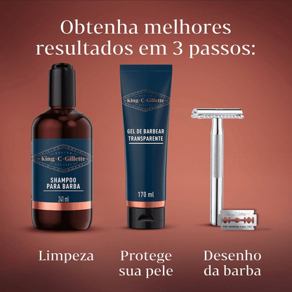 Lâminas Para Barbeador King C. Gillette Platinum Duplo Fio 10 Un - Shopmano